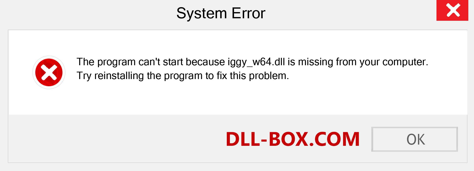  iggy_w64.dll file is missing?. Download for Windows 7, 8, 10 - Fix  iggy_w64 dll Missing Error on Windows, photos, images