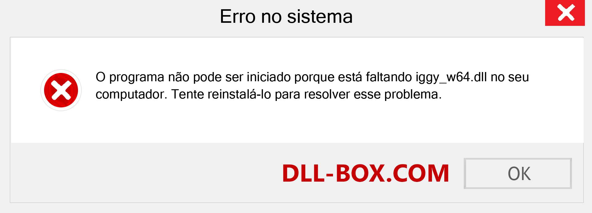 Arquivo iggy_w64.dll ausente ?. Download para Windows 7, 8, 10 - Correção de erro ausente iggy_w64 dll no Windows, fotos, imagens